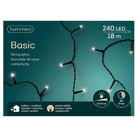 Basic rice lights 240led 18m warm white | Lumineo 494261