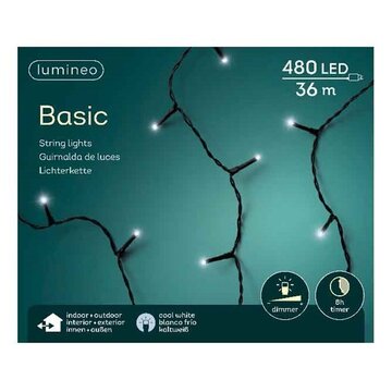 Basic rice lights 480led 36m cool white | Lumineo 494268