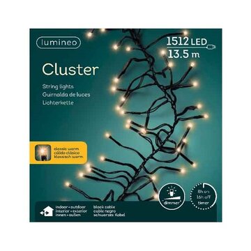 Cluster lights 1512L 13.5m classic warm | Lumineo 494694