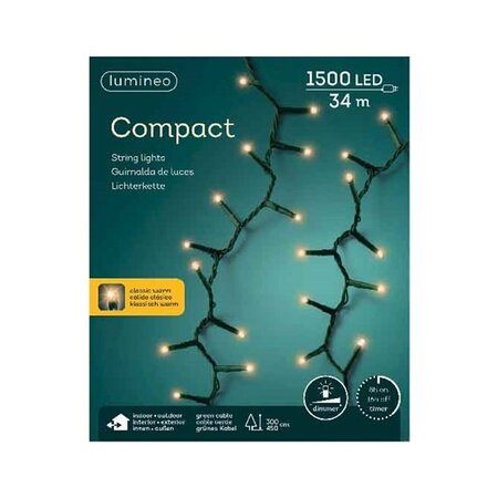 Compact rice lights 1500L 34m classic warm | Lumineo 494374