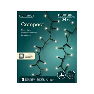 Compact rice lights 1500led 34m warm white | Lumineo 495342