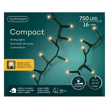 Compact rice lights 750led 16m classic warm | Lumineo 495372