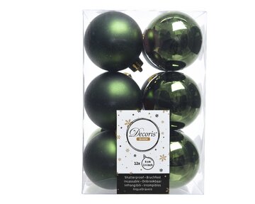 Decoris onbreekbare kerstballen donkerbruin 12 stuks