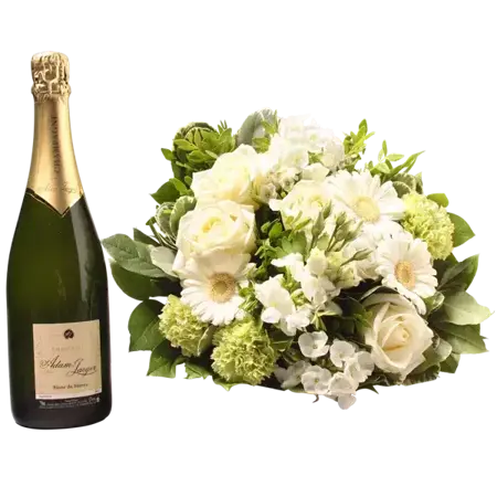 Wit boeket met Champagne