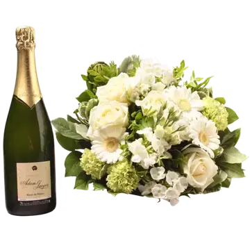 Wit boeket met Champagne